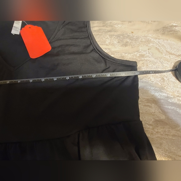 NEW Heimish Solid Bulgari Top With Ruffle black sz 1XL - Picture 7 of 11